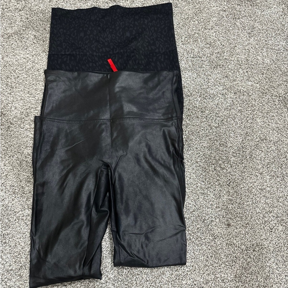 SPANX Black Shaping Leggings x2